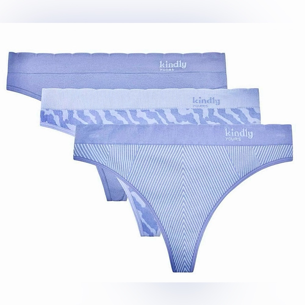 Kindly Yours Women's Seamless Thong Underwear, 3-Pack, Size: LARGE /NWOT \
